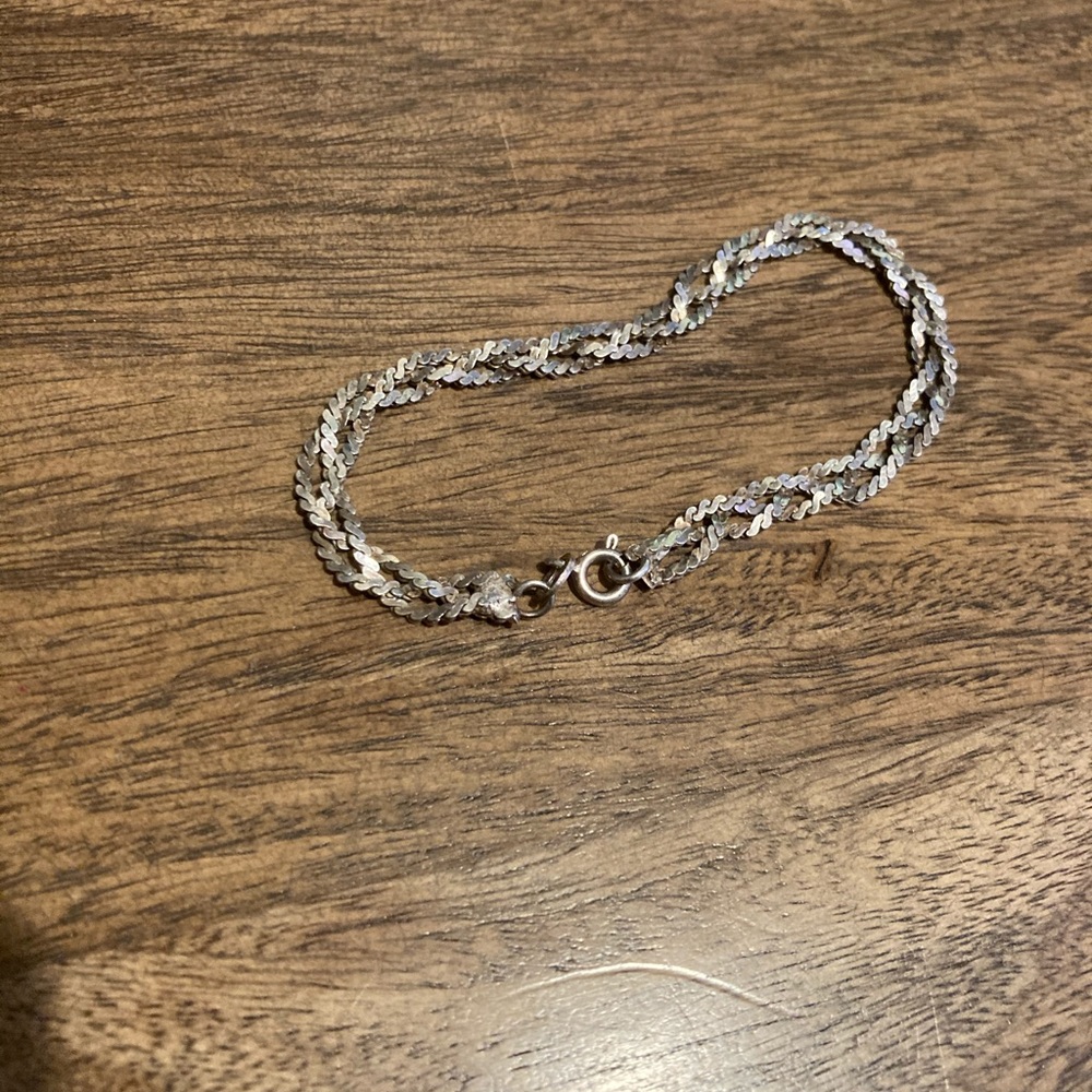 Braided Chain Sterling Silver Bracelet